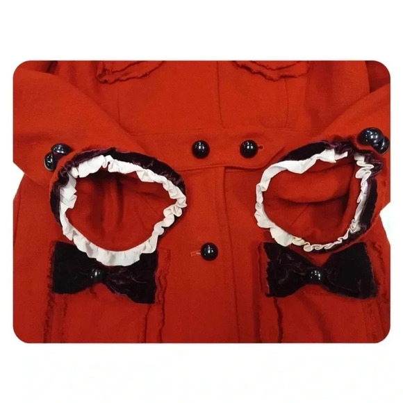 💥HOST PICK💥 Marc Jacobs Red Wool Cashmere Peacoat Size Large - Picture 13 of 16
